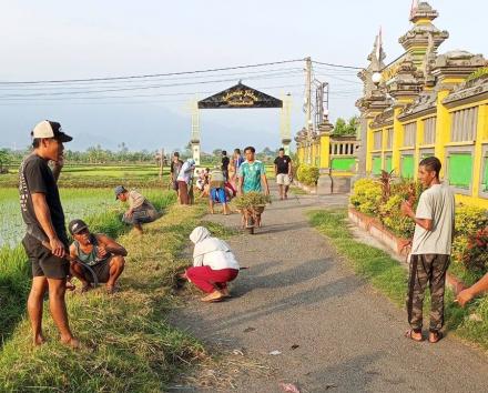 Giat Bersih- Bersih Lingkungan Di Banjar Dinas Yehanakan (Rajatama)