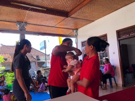 posyandu balita (Posyadu kenanga) bertempat di Balai Banjar Dinas Kalanganyar Desa Banjarasem. April